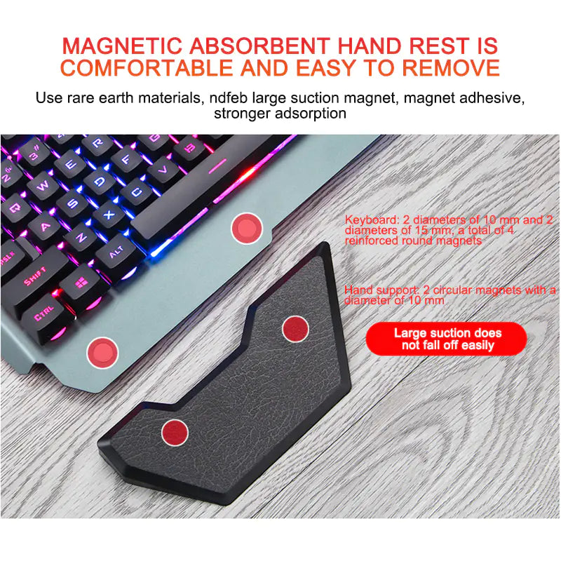 RGB Backlit Mechanical Gaming Keyboard for Cafes