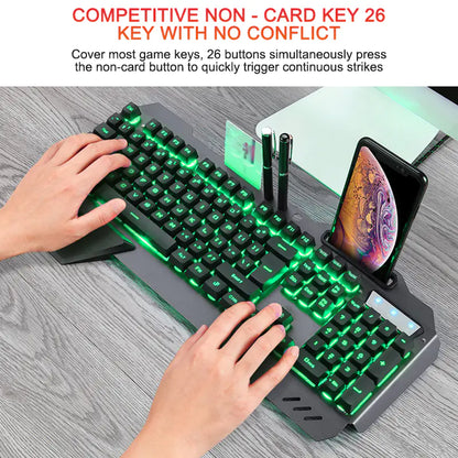 RGB Backlit Mechanical Gaming Keyboard for Cafes