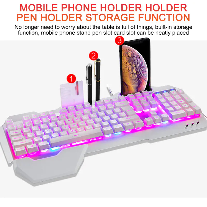 RGB Backlit Mechanical Gaming Keyboard for Cafes