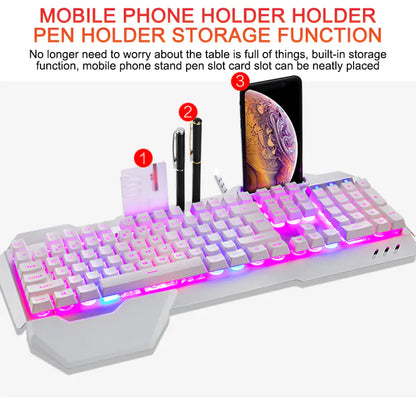 RGB Backlit Mechanical Gaming Keyboard for Cafes